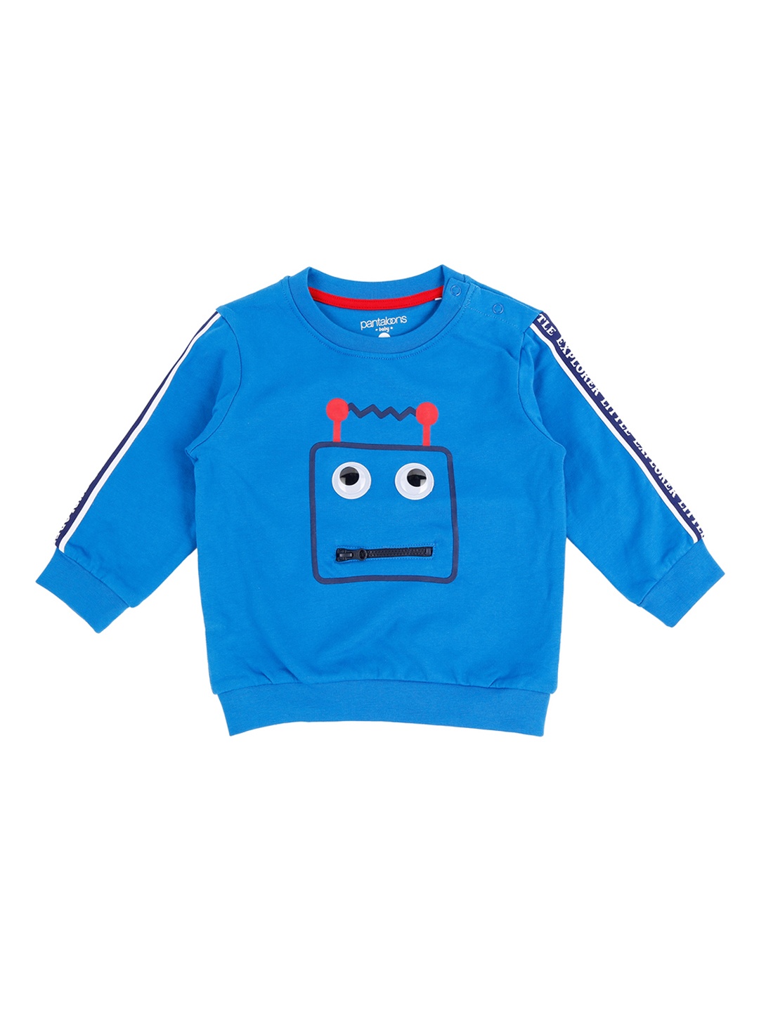 

Pantaloons Baby Boys Blue Printed Pullover Sweatshirt