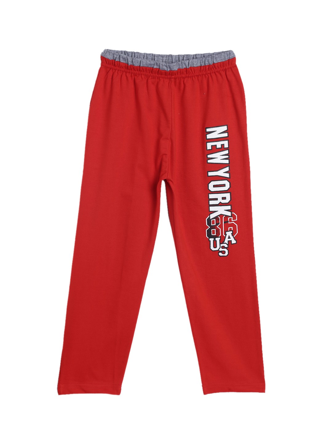 

SWEET ANGEL Boys Red Straight Fit Printed Track Pants