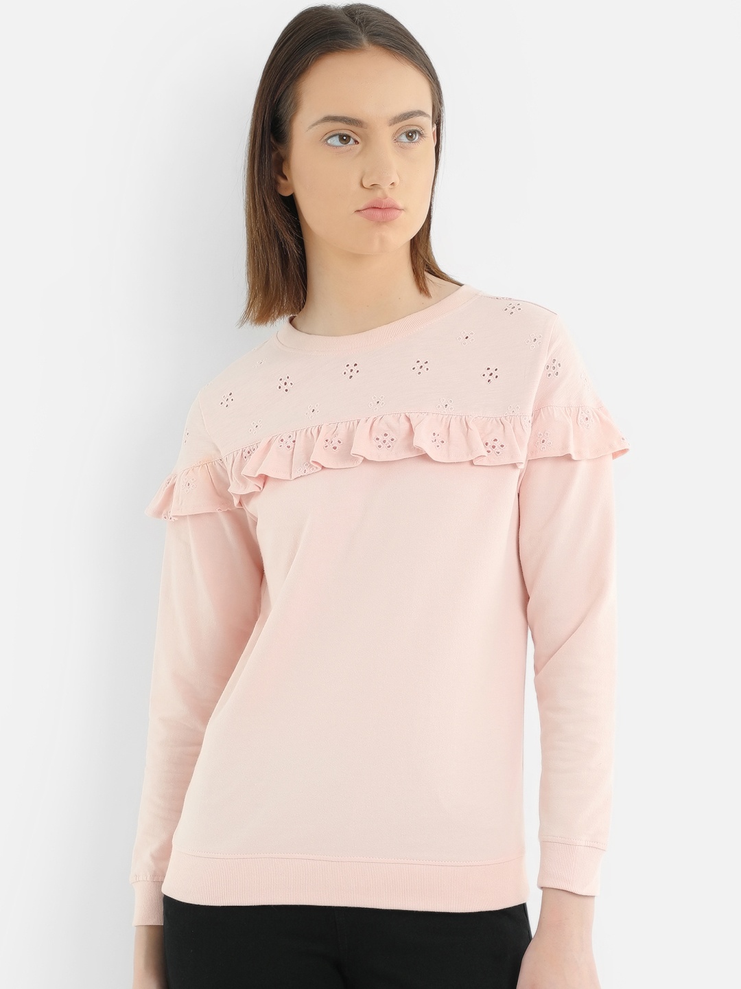 

COVER STORY Women Pink Solid Sweater
