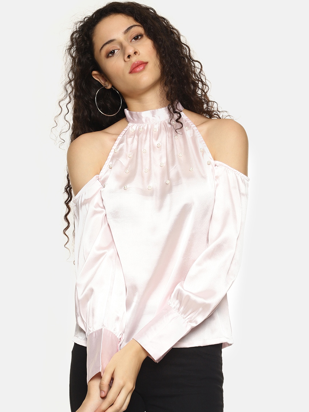 

AARA Women Pink Solid A-Line Top