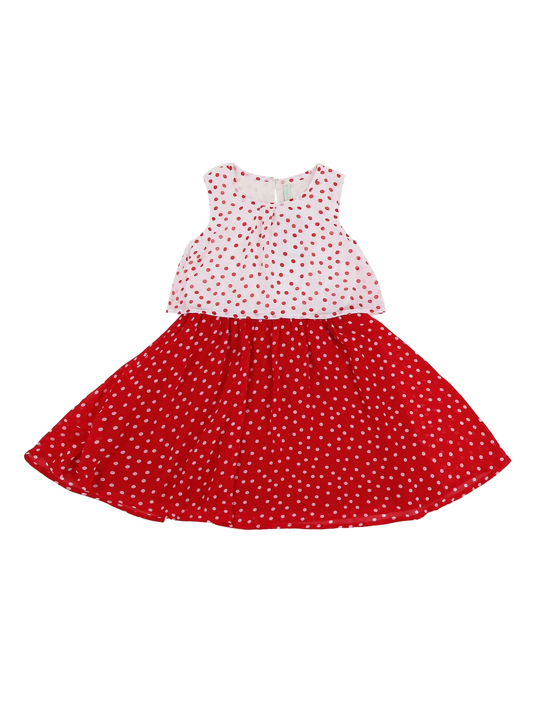 

Pantaloons Junior Girls Printed Red Fit and Flare Dress