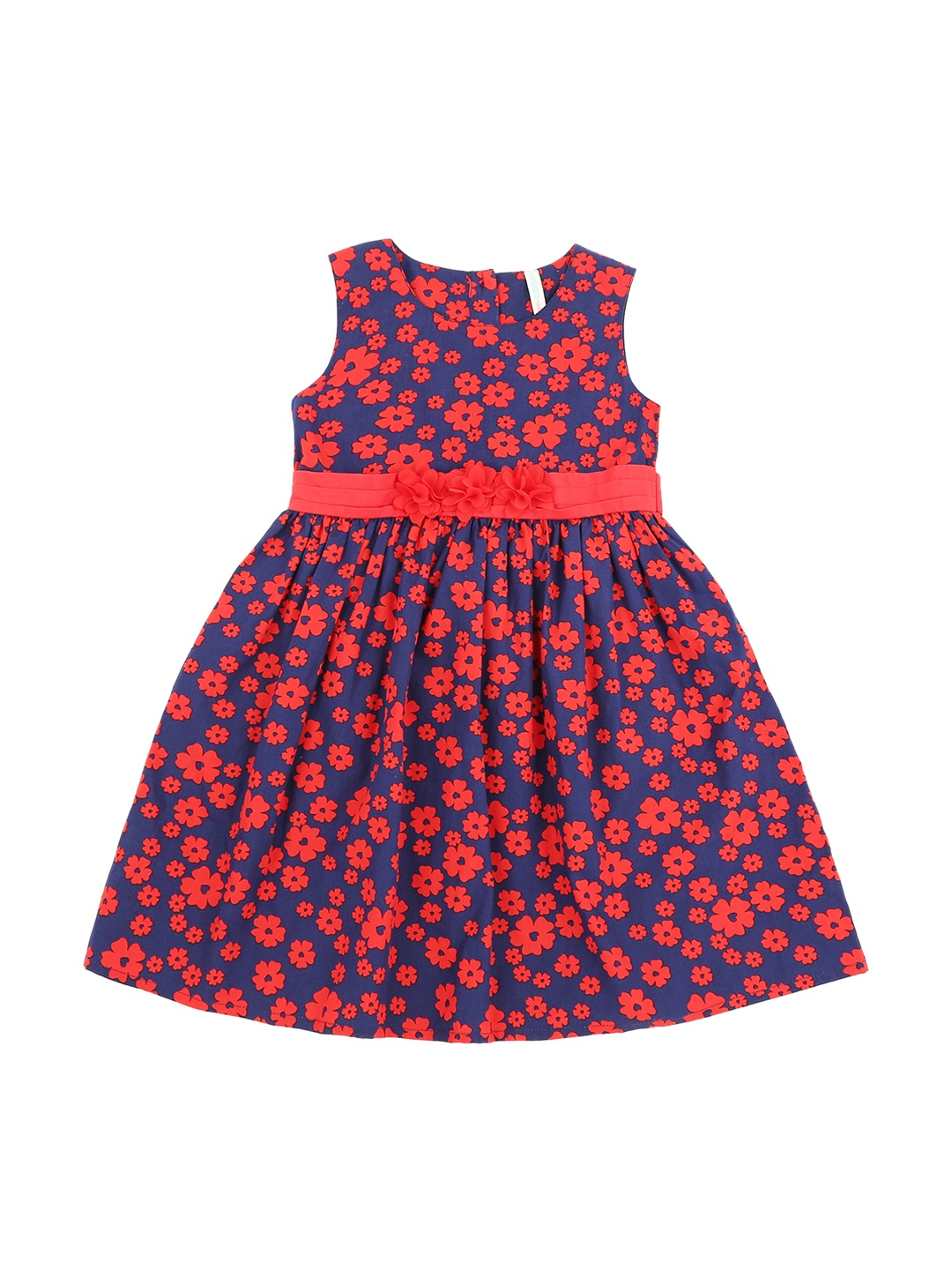 

Pantaloons Junior Girls Printed Red Fit and Flare Dress