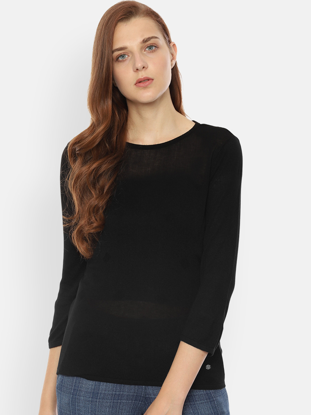 

Allen Solly Women Black Solid Top