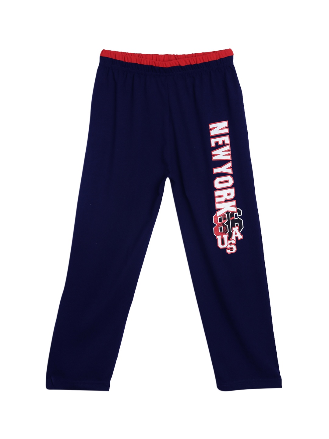 

SWEET ANGEL Girls Navy Blue Straight Fit Printed Track Pants