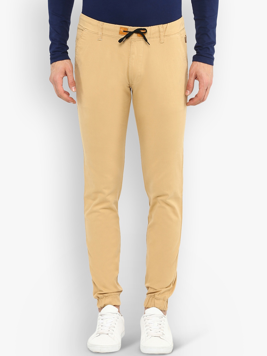 

Urbano Fashion Men Beige Slim Fit Solid Joggers