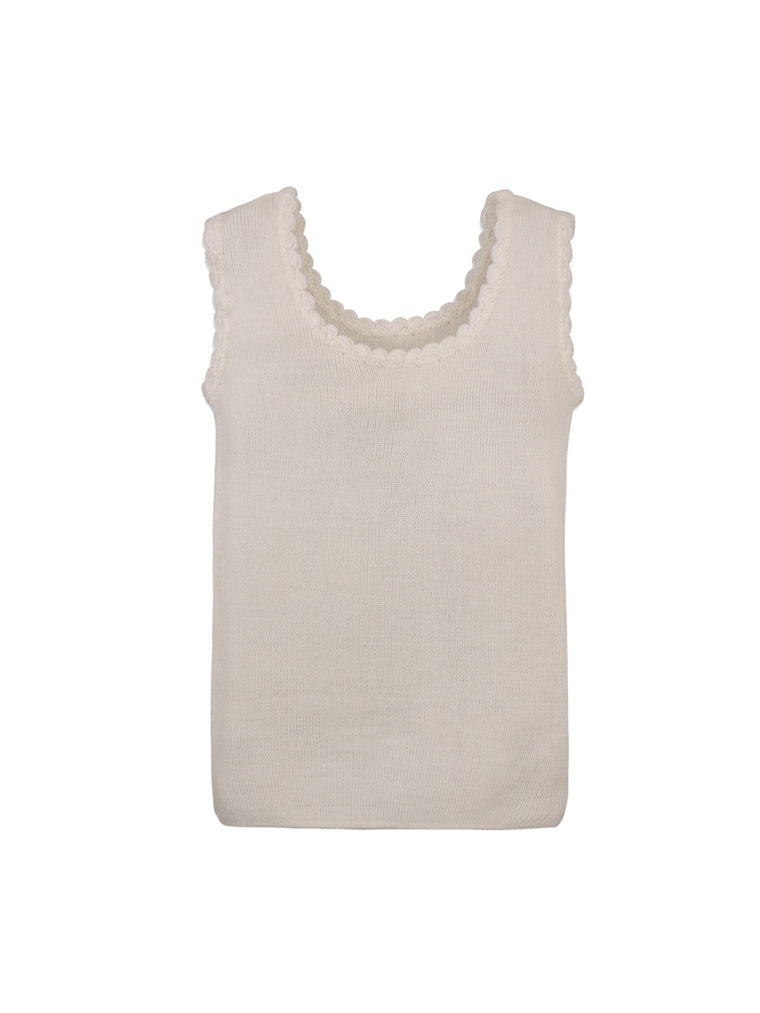 

RVK Kids Cream-Coloured Solid Sweater Vest