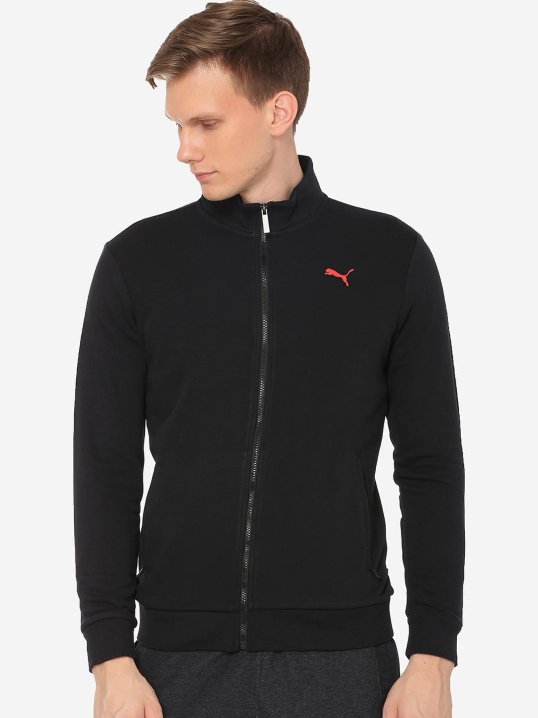 

Puma Men Black Solid Sporty Track Jacket