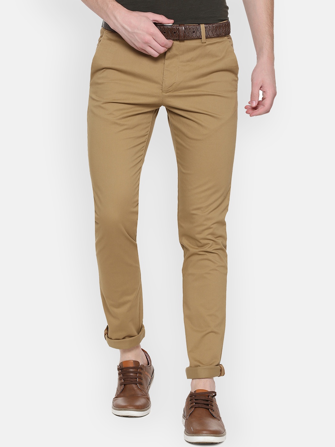 

Louis Philippe Sport Men Brown Slim Fit Solid Chinos