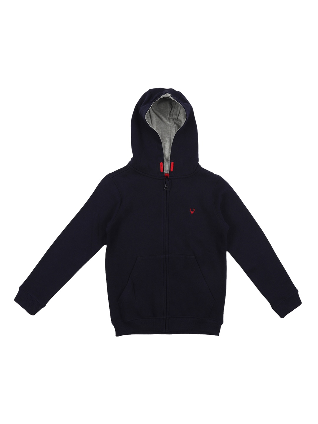

Allen Solly Junior Boys Navy Blue Solid Hooded Sweatshirt