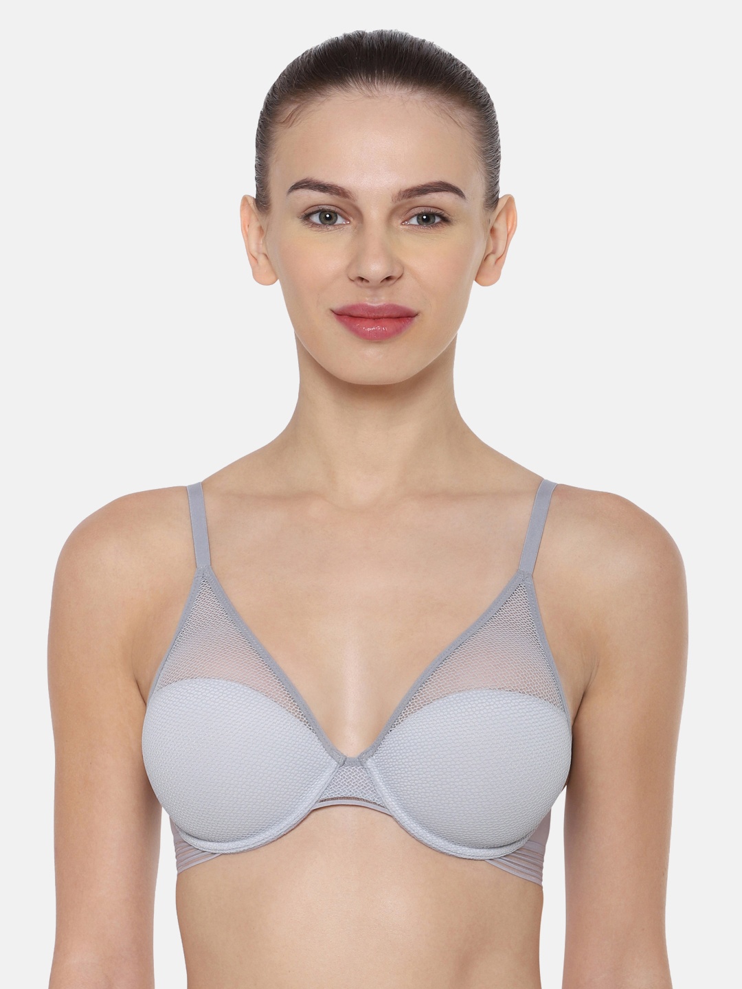 

Triumph Infinite Sensation Spacer Cup Invisible Wired Half Cup Padded Ultimate Comfort Bra, Blue