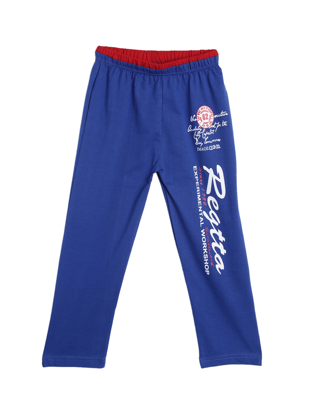 

SWEET ANGEL Girls Blue Straight Fit Printed Track Pants