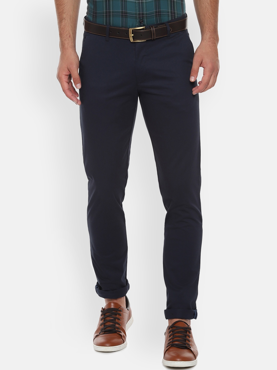 

Louis Philippe Sport Men Navy Blue Slim Fit Solid Regular Trousers