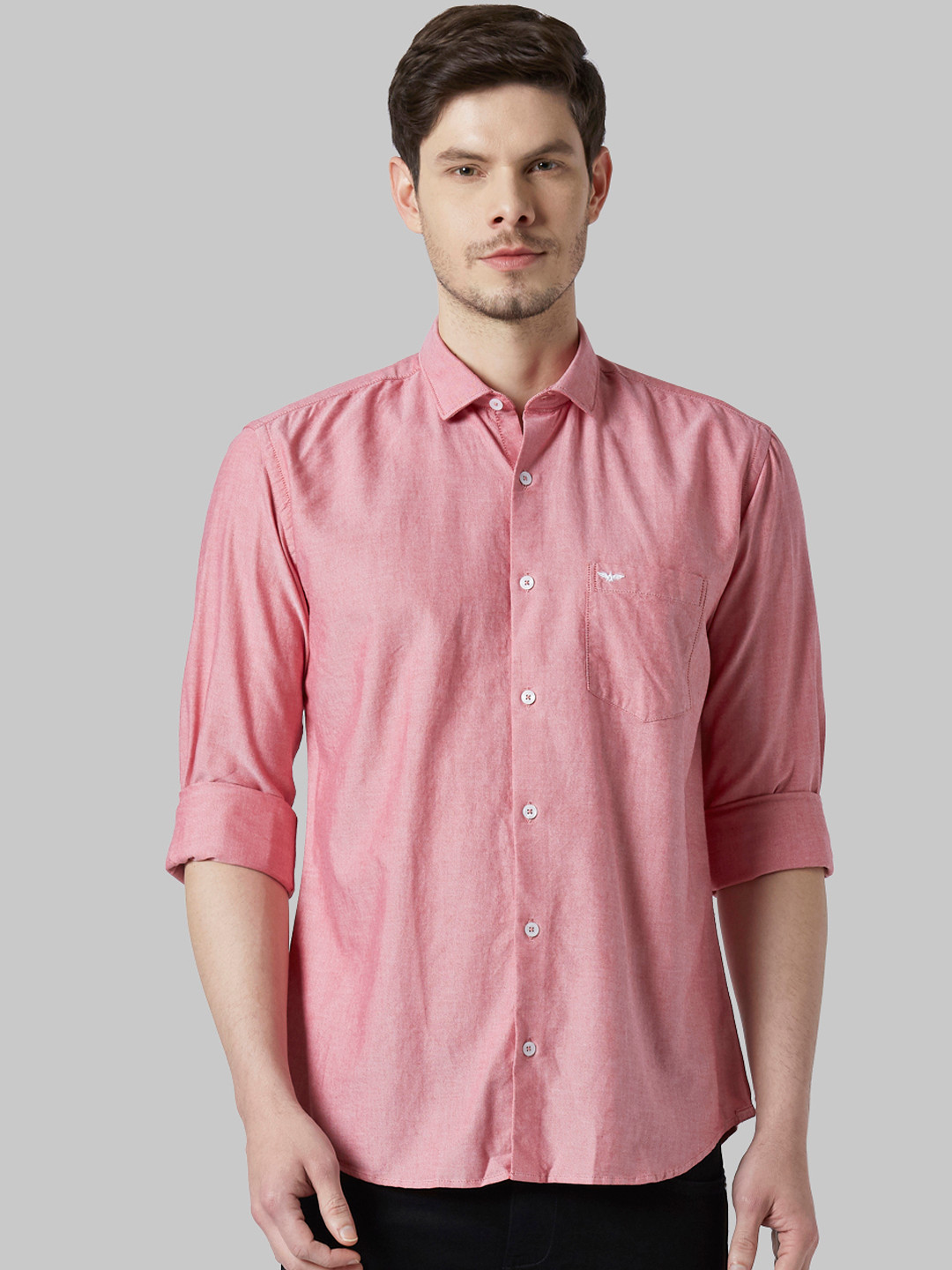

Park Avenue Men Red Slim Fit Solid Casual Shirt