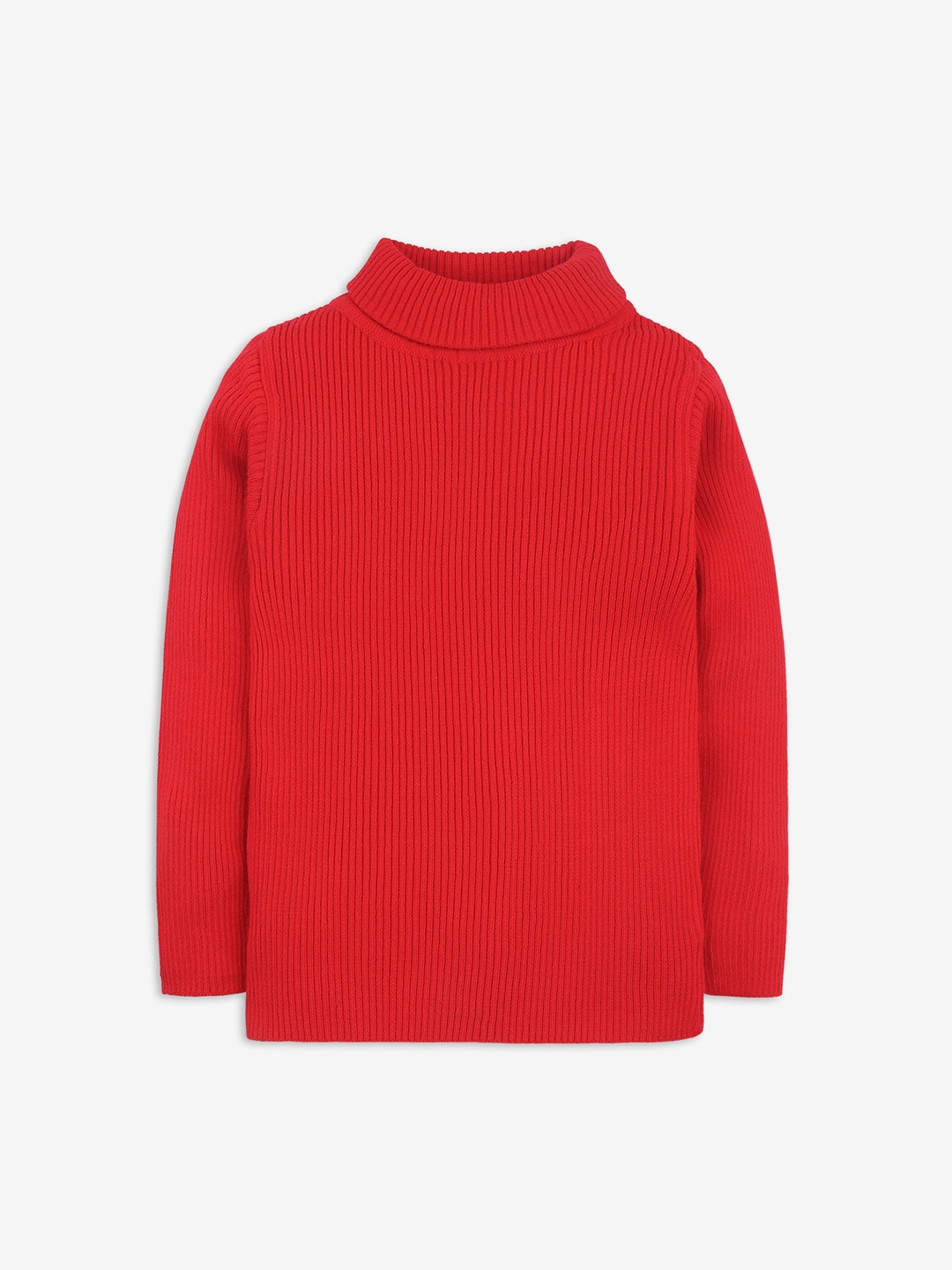 

RVK Unisex Red Solid Sweater
