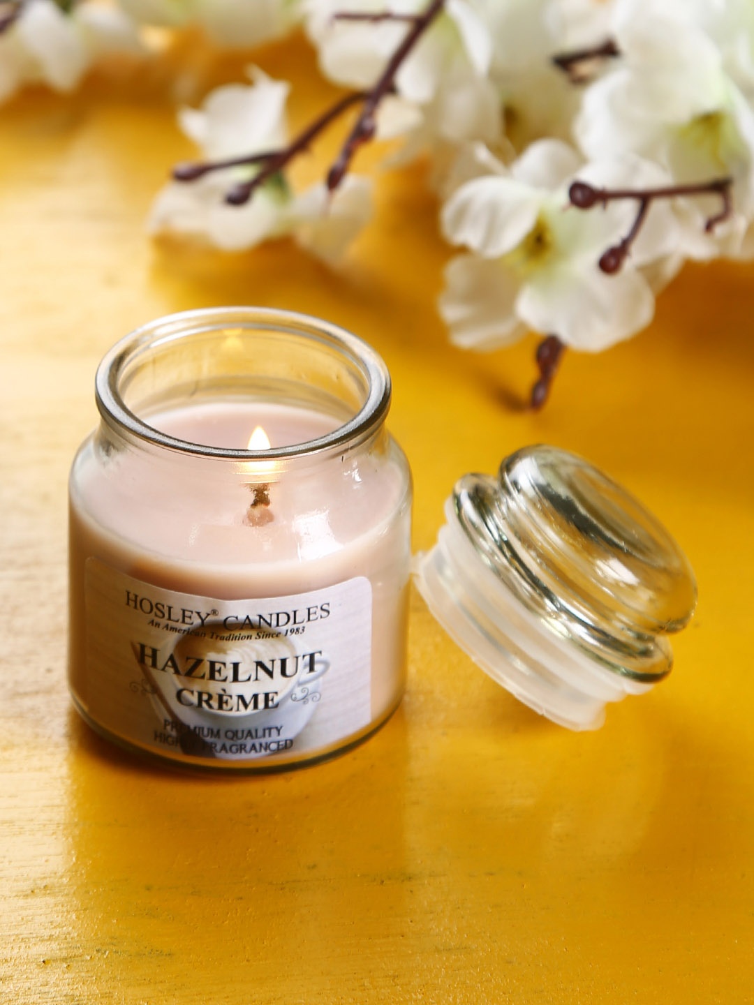 

HOSLEY Brown Hazelut Creme Scented 2.65 Oz Jar Candle