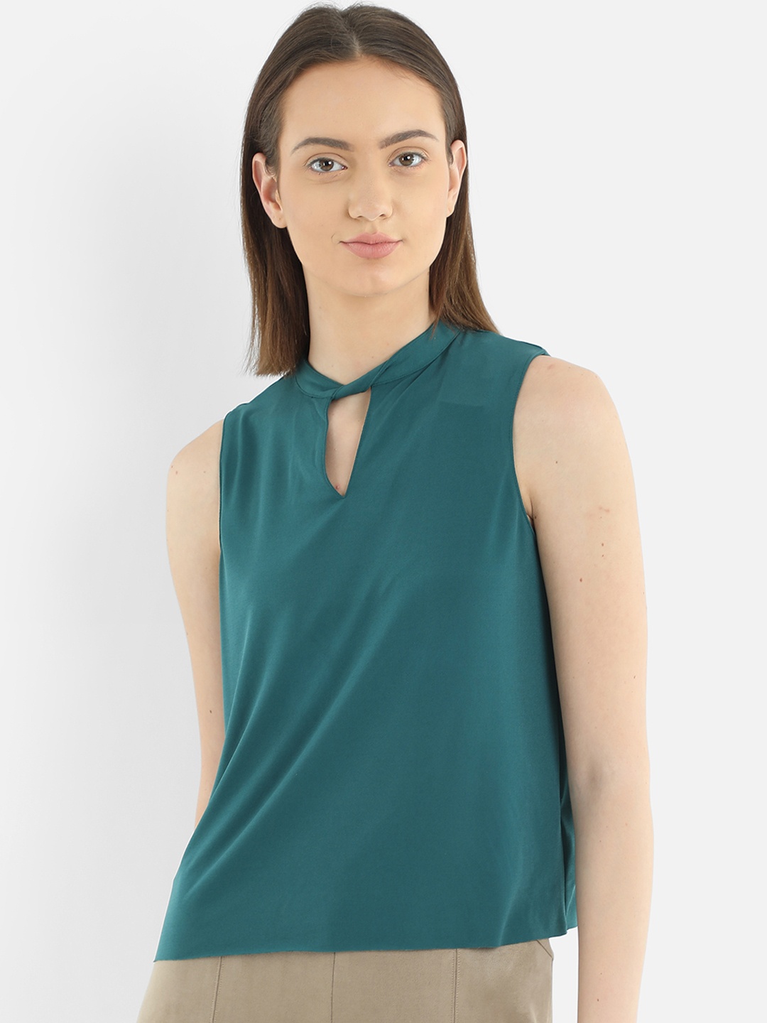 

COVER STORY Women Green Solid Top