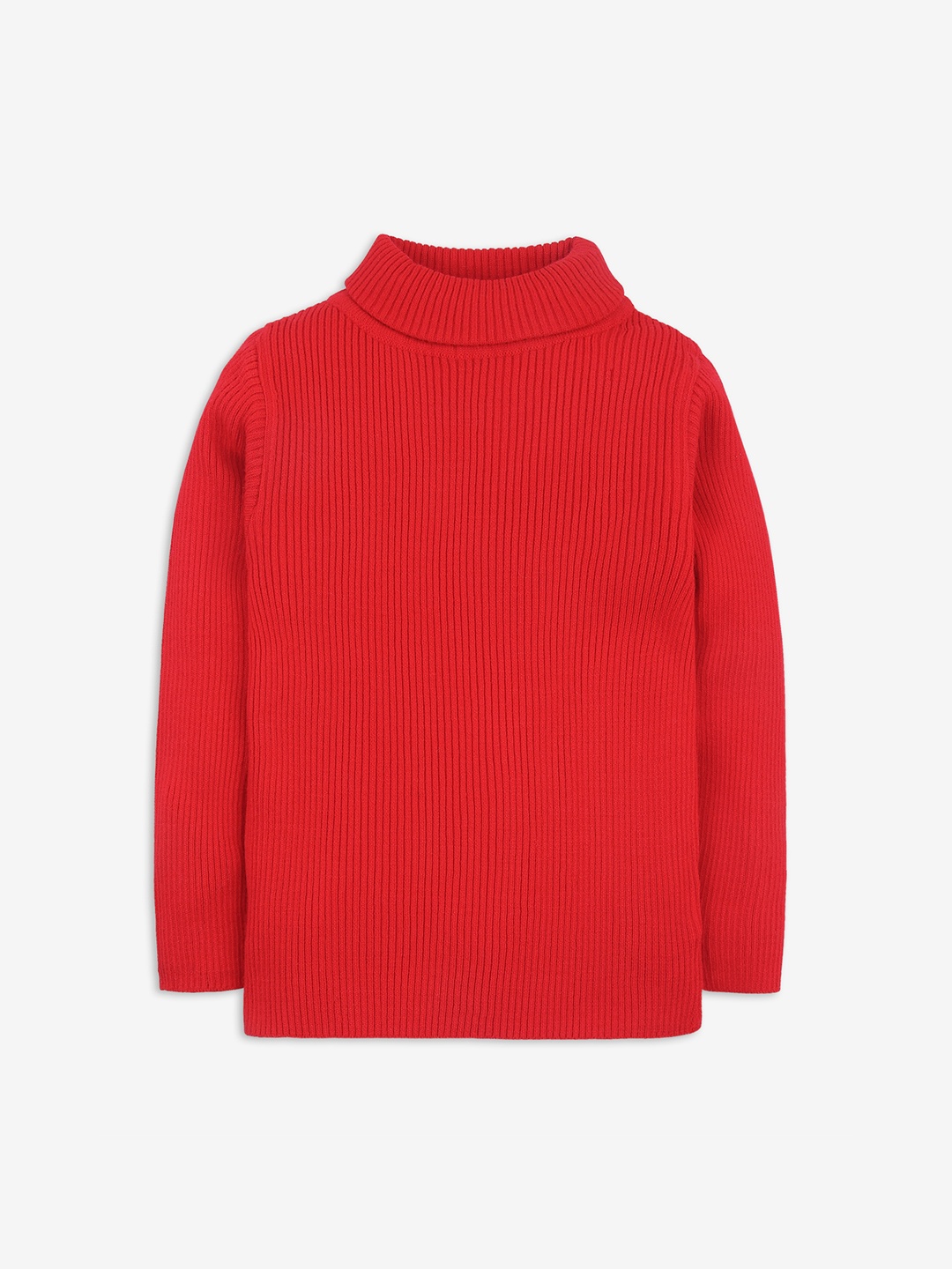 

RVK Kids Red Ribbed Pullover Sweater