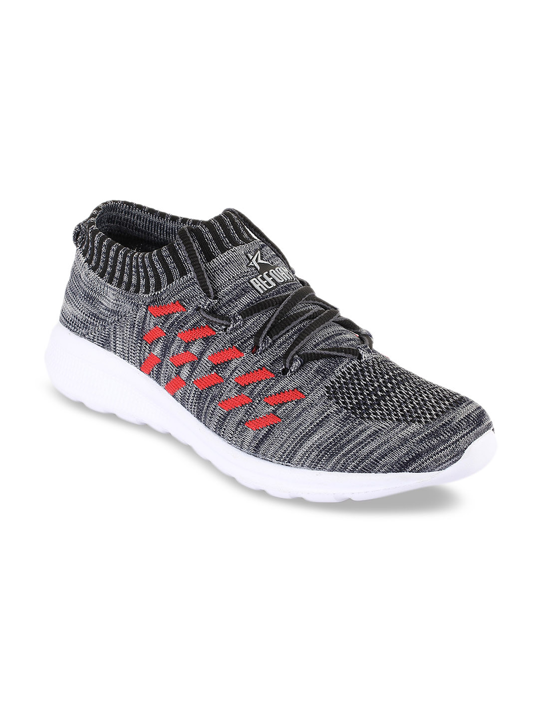 

REFOAM Men Grey Mesh Running Shoes