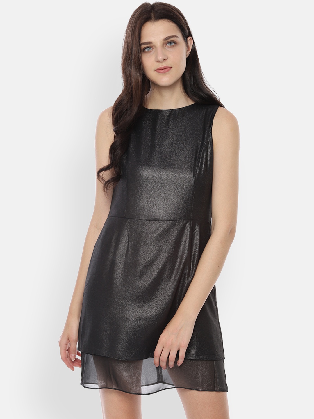 

Allen Solly Women Printed Grey Fit and Flare Dress