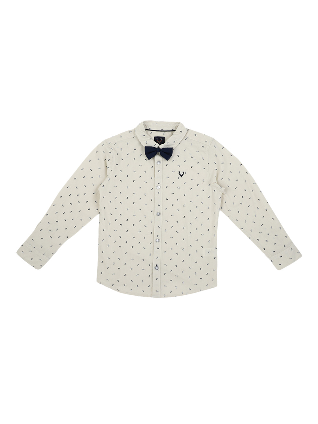 

Allen Solly Junior Boys Cream-Coloured Regular Fit Printed Casual Shirt