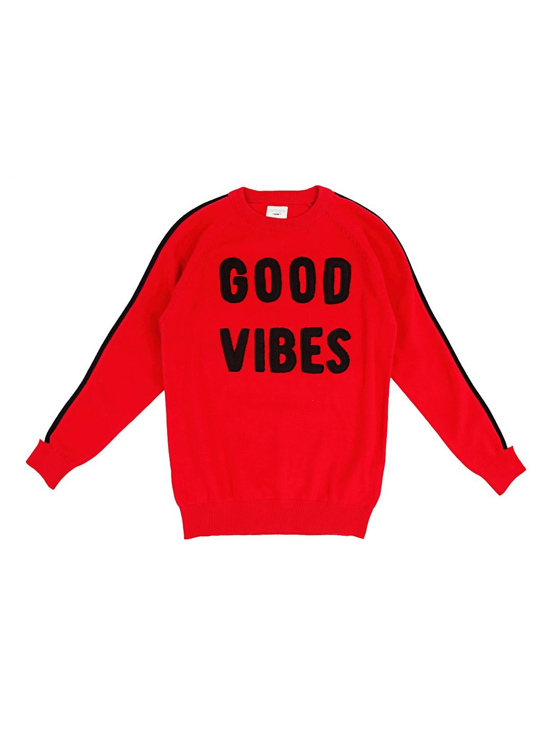 

Pantaloons Junior Boys Red & Black Solid Sweater