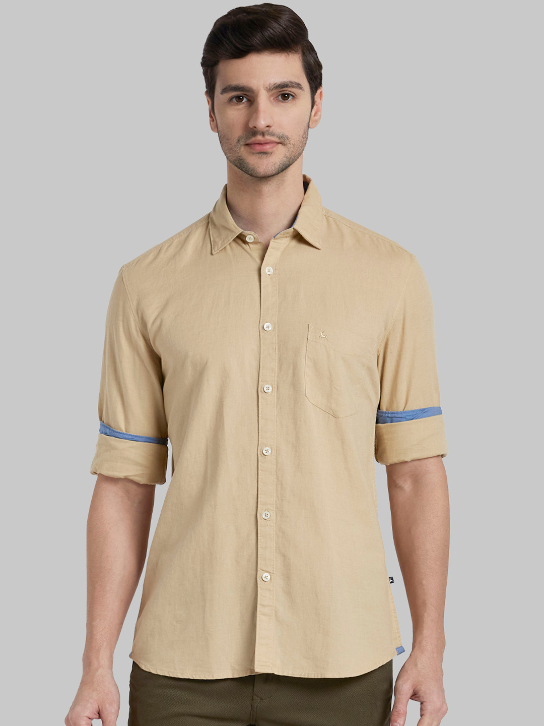 

Parx Men Brown Regular Fit Solid Casual Shirt