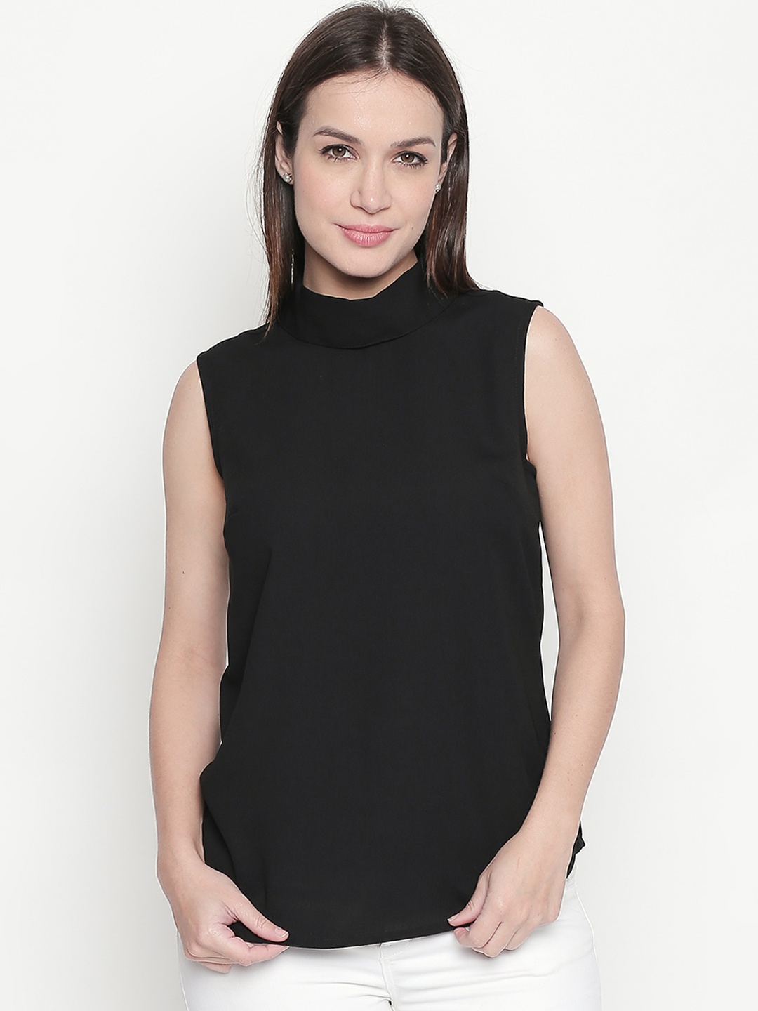

Annabelle by Pantaloons Women Black Solid Top