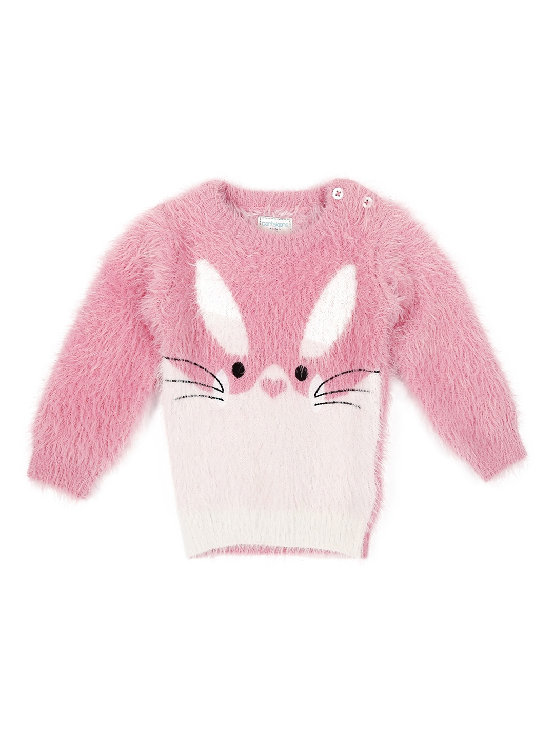 

Pantaloons Baby Girls Pink Printed Sweater