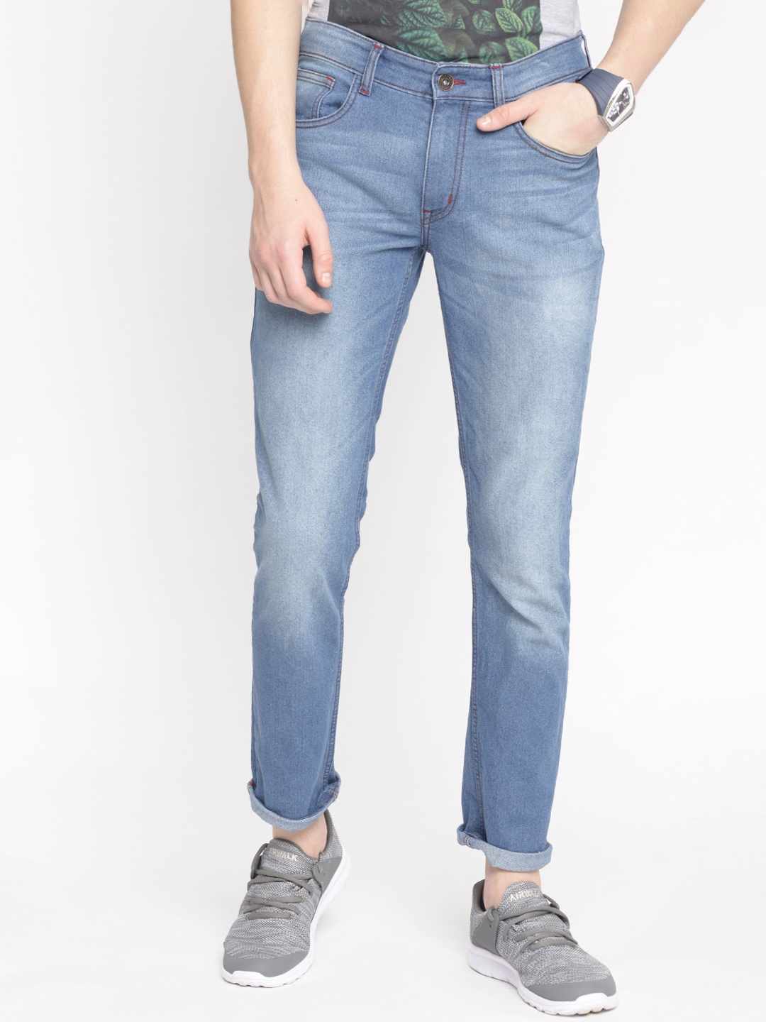 

Newport Men Blue Slim Fit Mid-Rise Clean Look Stretchable Jeans
