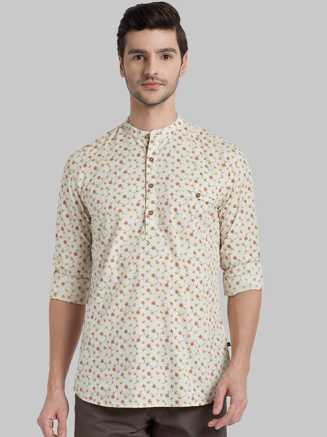 

Parx Men Yellow & Beige Regular Fit Printed Casual Shirt