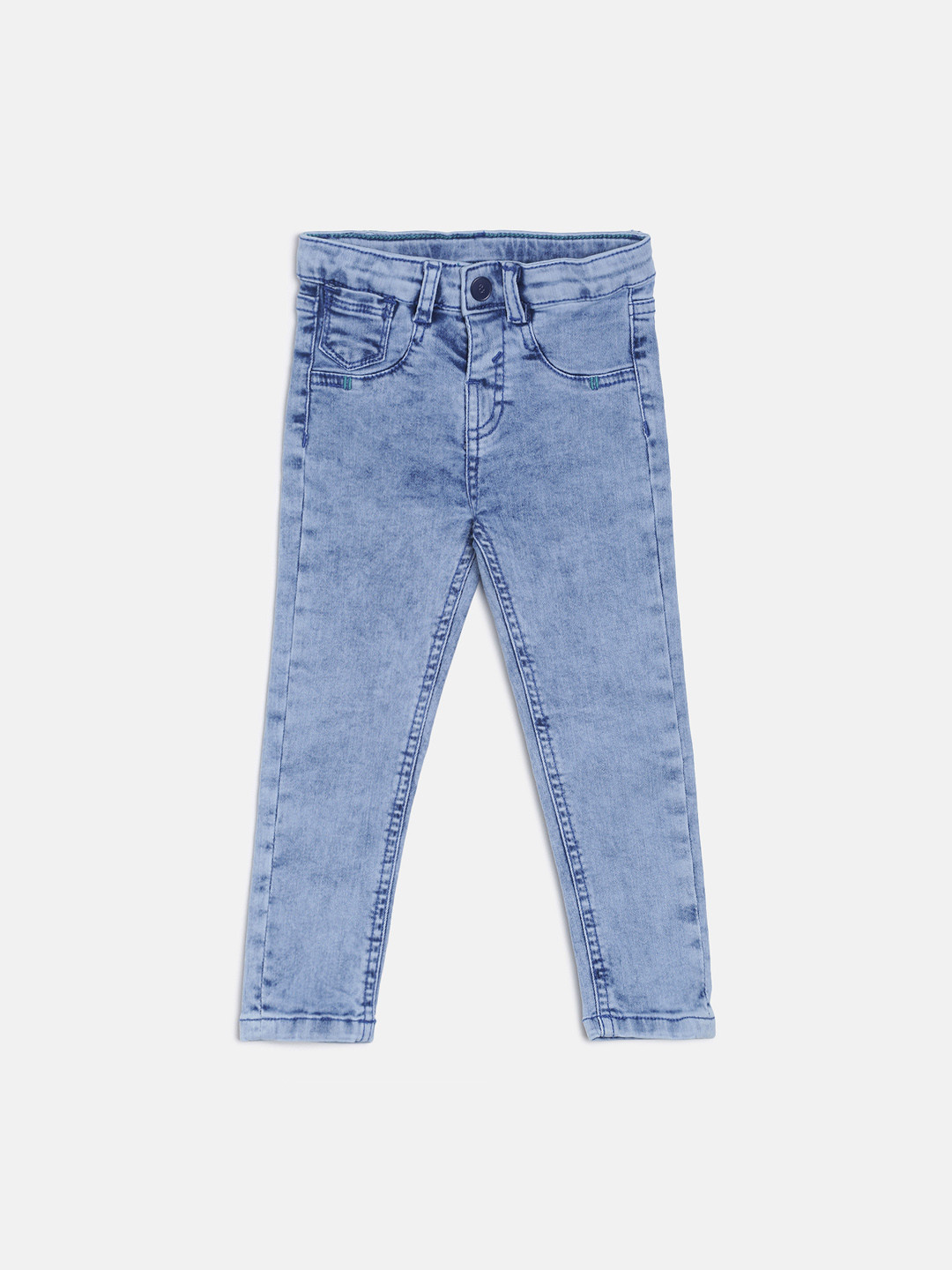 

TALES & STORIES Boys Blue Slim Fit Mid-Rise Clean Look Jeans