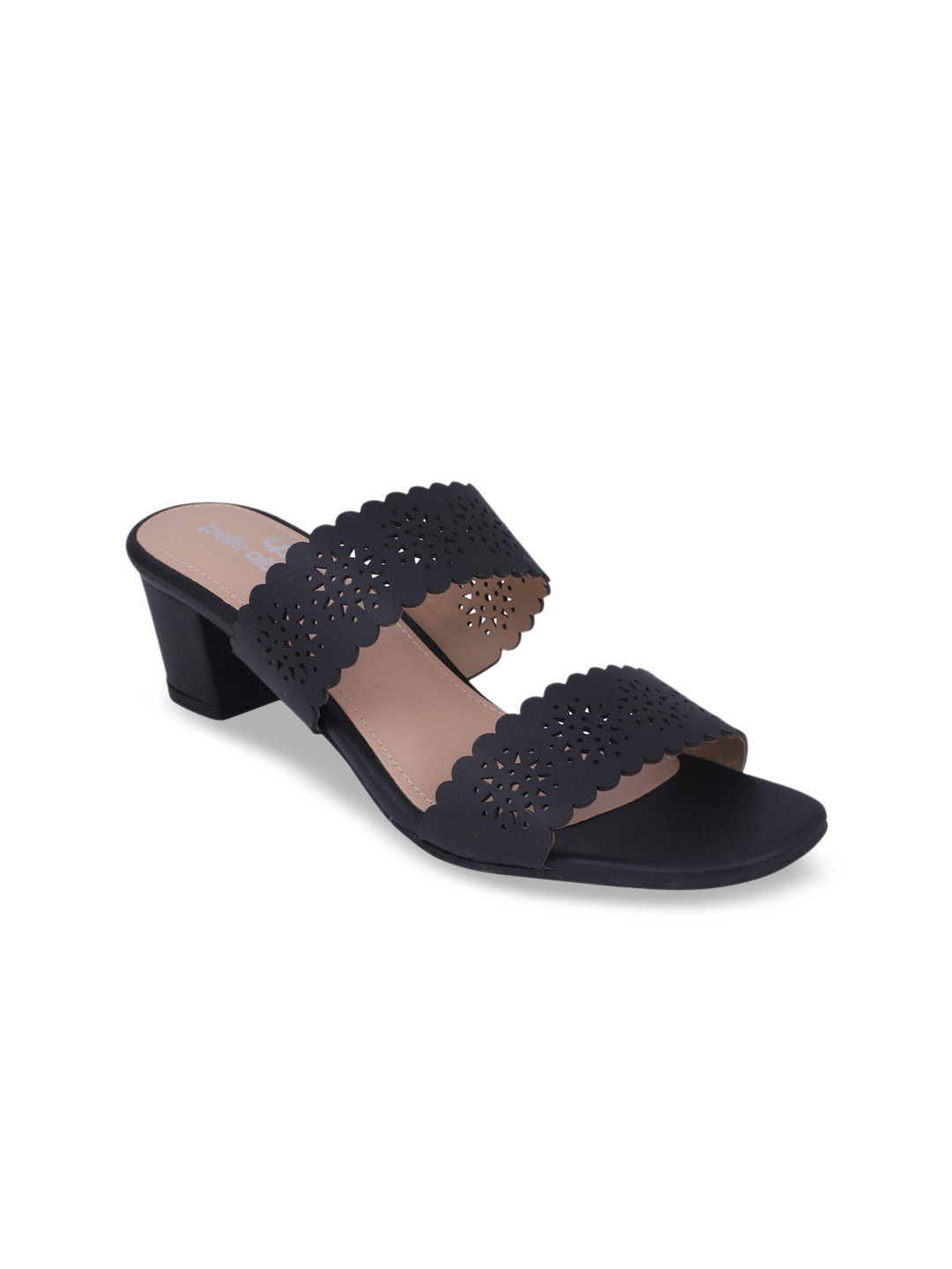 

pelle albero Women Black Solid Sandals