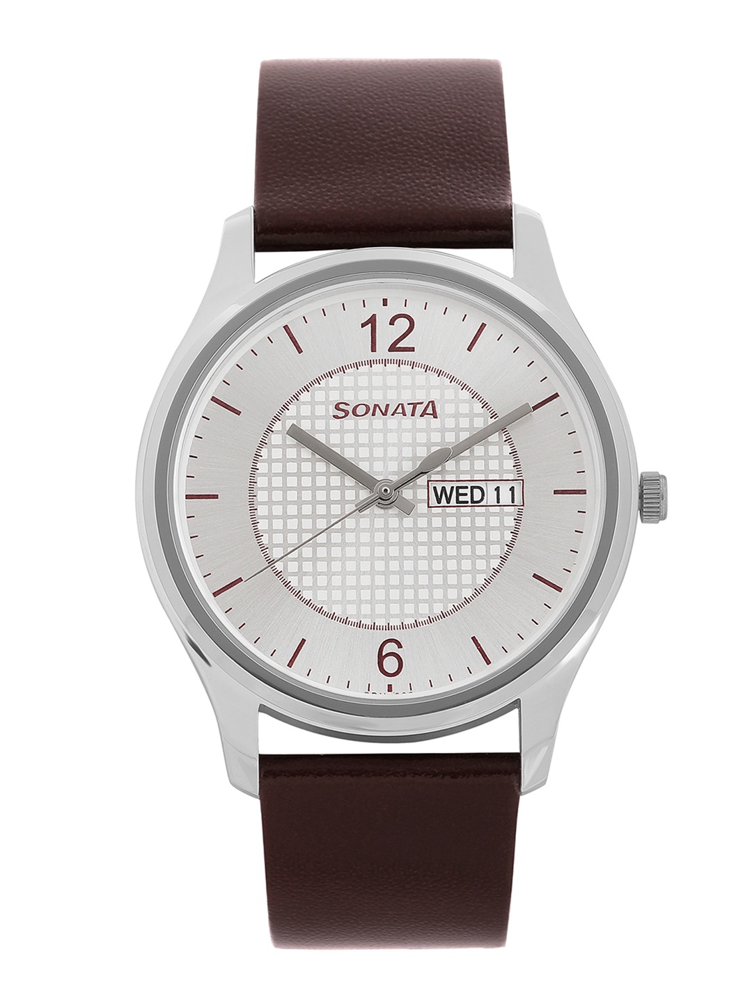 

Sonata Essentials Men Silver Analogue watch 77082SL02