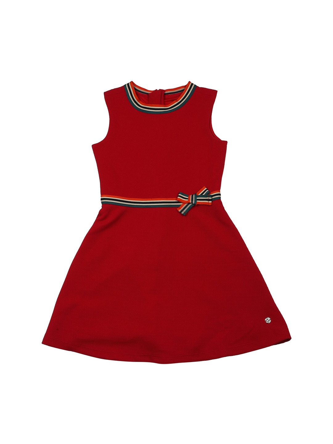 

Allen Solly Junior Girls Maroon Solid Fit and Flare Dress