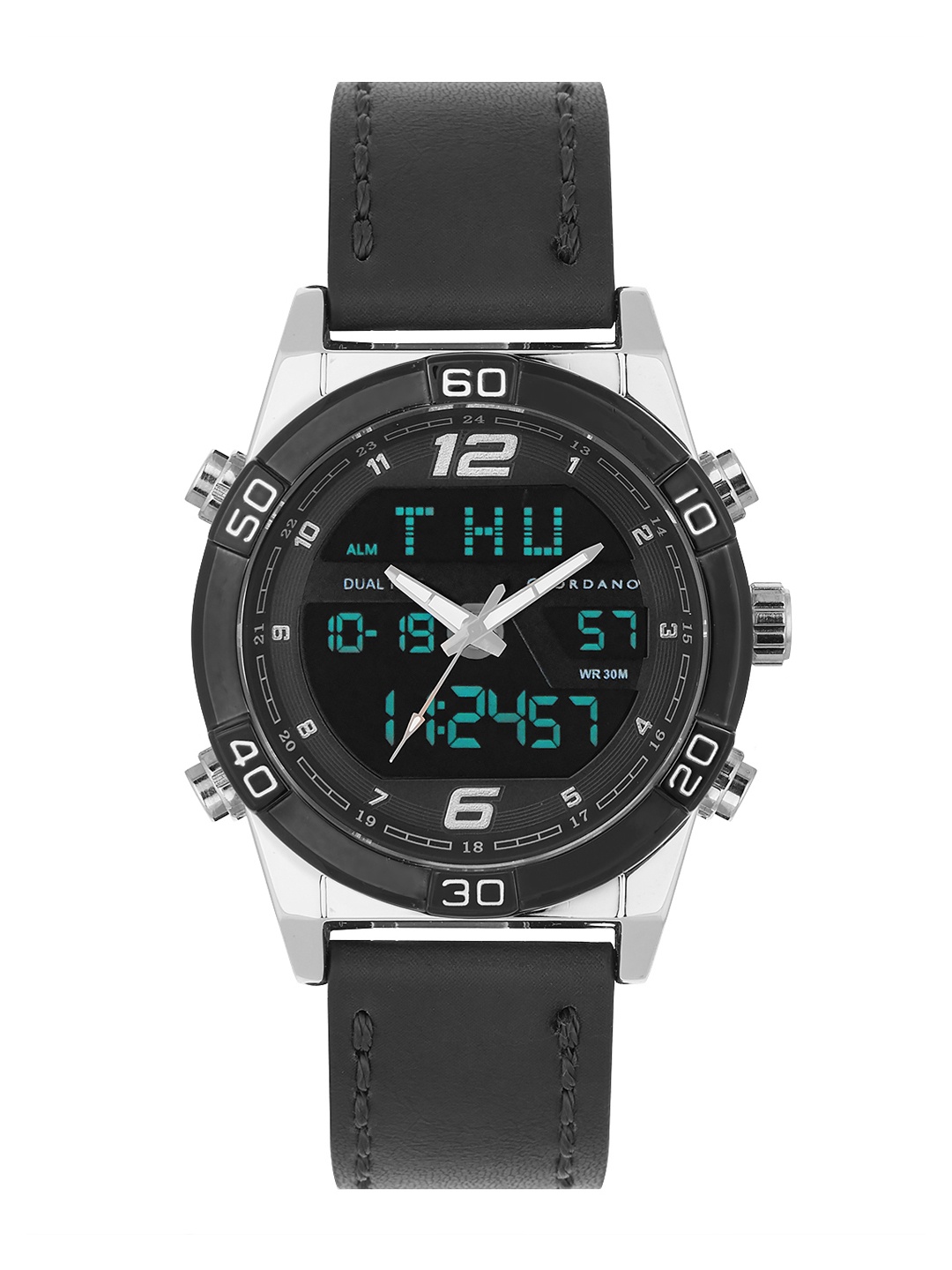 

GIORDANO Men Black Analogue and Digital Watch C1179-02