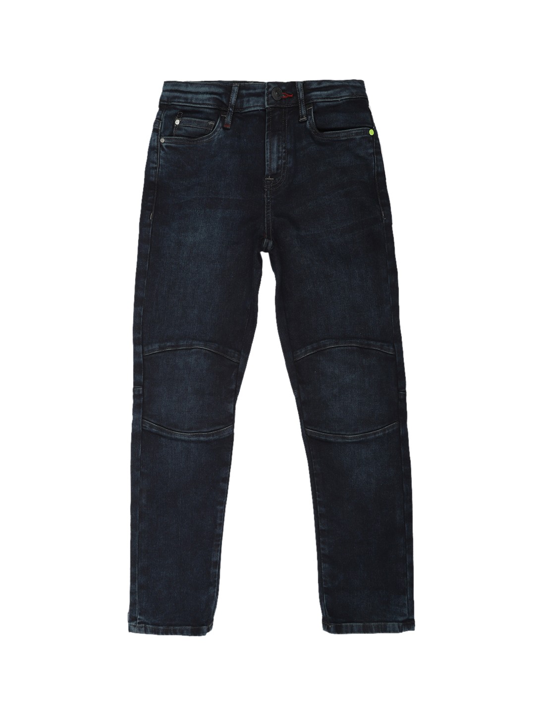 

Allen Solly Junior Boys Navy Blue Regular Fit Mid-Rise Clean Look Stretchable Jeans