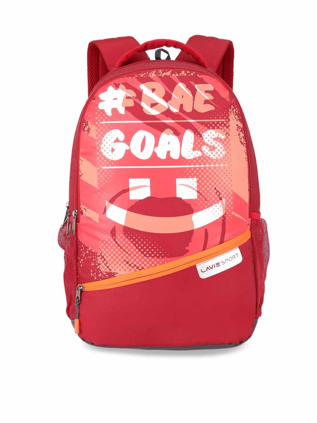 

LAVIE SPORT Unisex Red & White Graphic Backpack