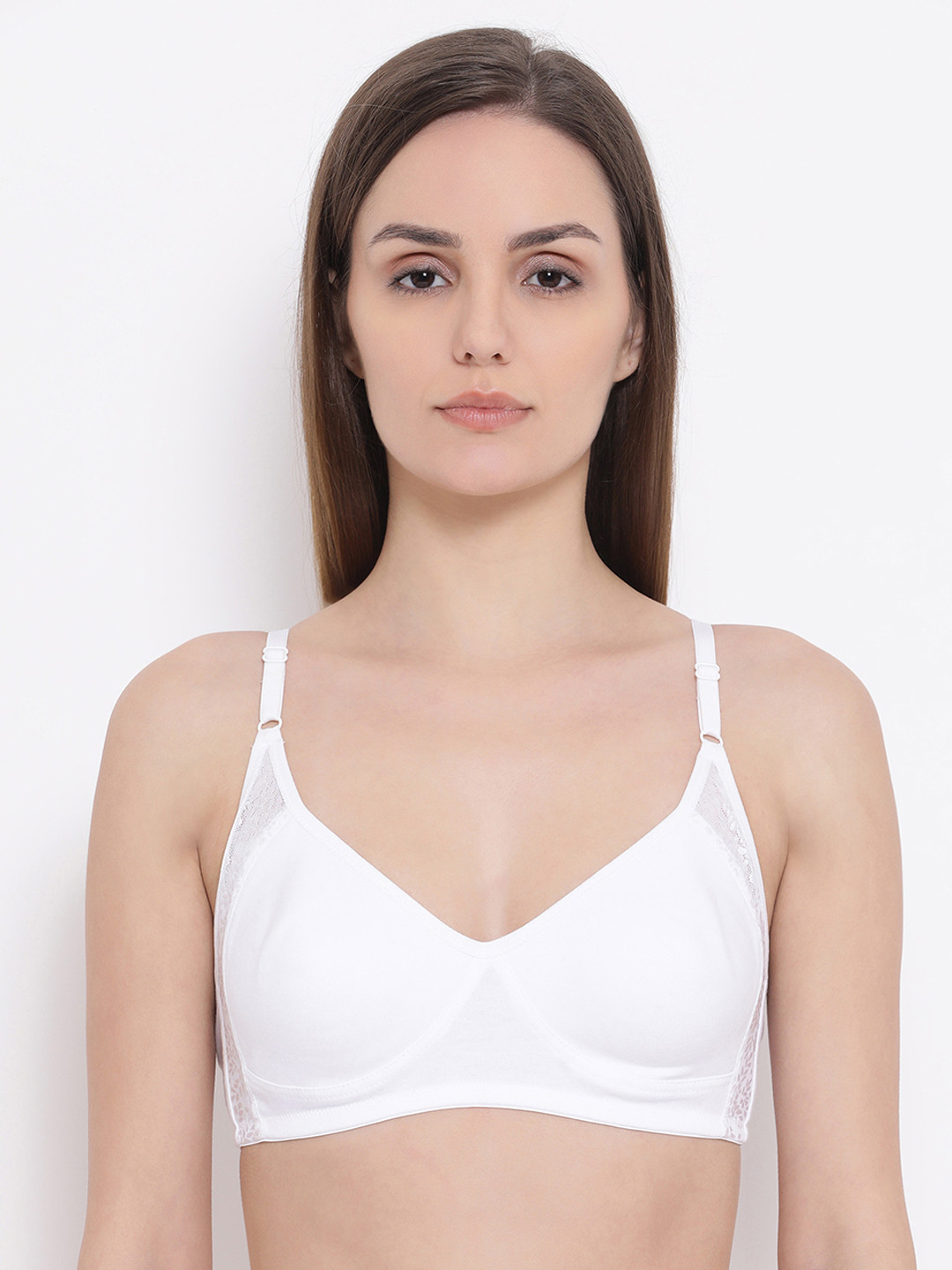 

Clovia White Solid Non-Wired Non Padded T-shirt Bra BR1924P1842B