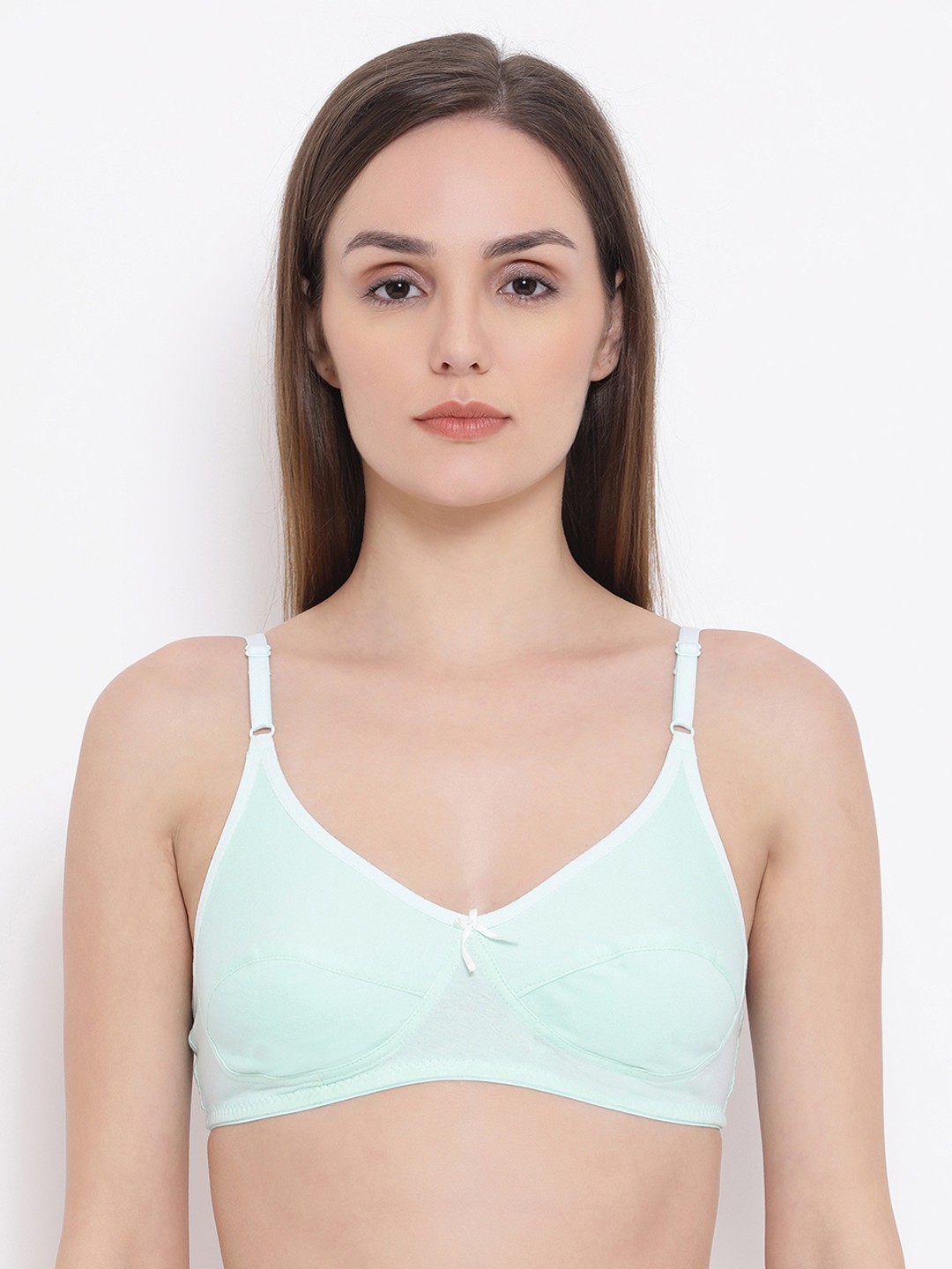 

Clovia Blue Solid Non-Wired Non Padded Full Cup Everyday Bra BR0227A0332B