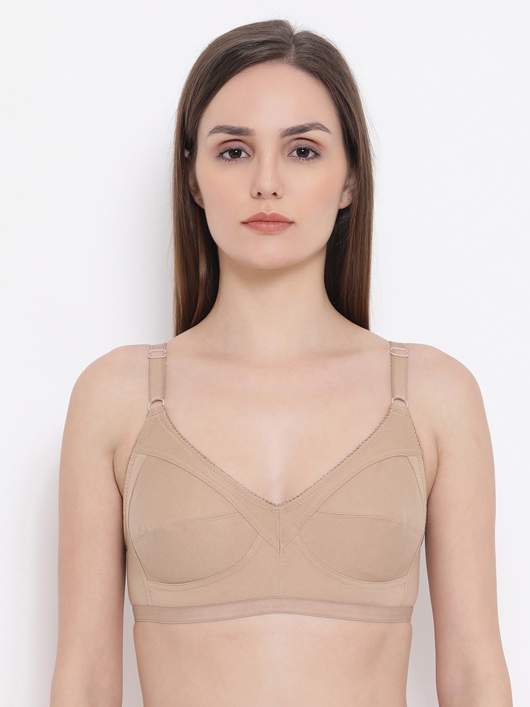 

Clovia Beige Solid Non-Wired Non Padded Everyday Bra BR0185G2432B