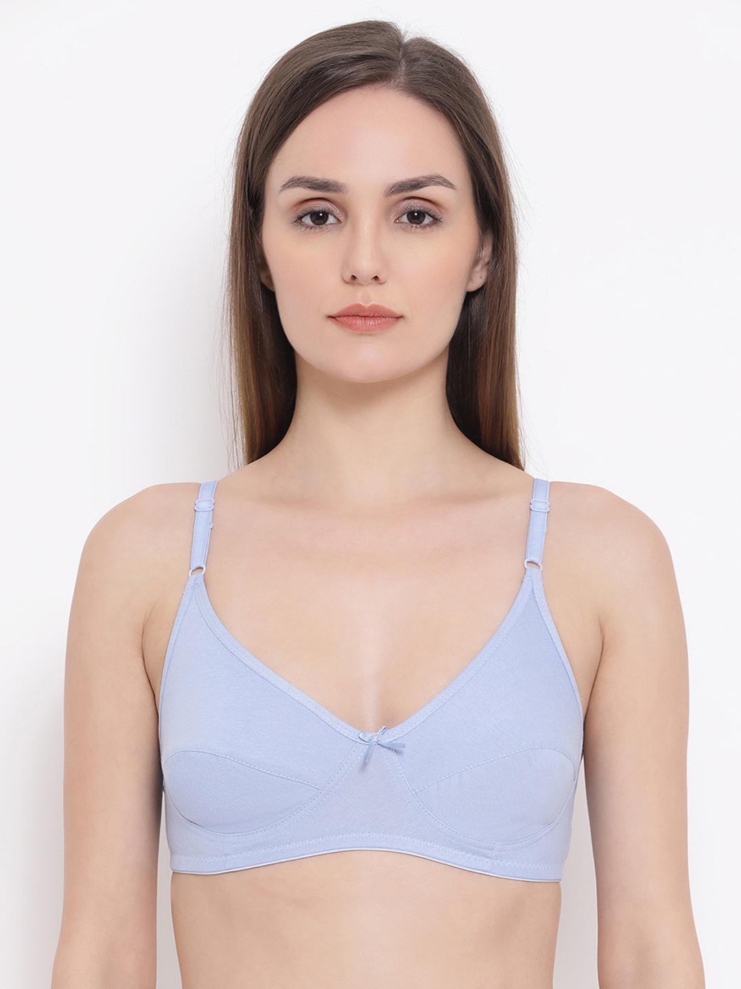 

Clovia Blue Solid Non-Wired Non Padded Everyday Bra BR0227M0332B