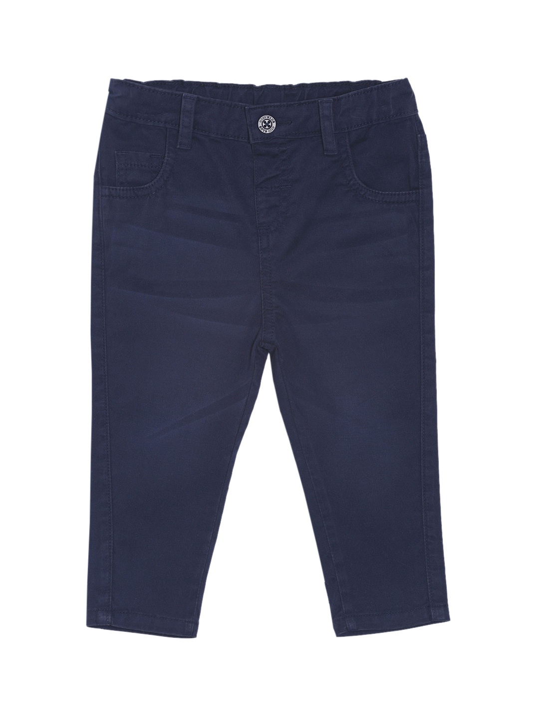 

MINI KLUB Boys Navy Blue Regular Fit Solid Regular Trousers