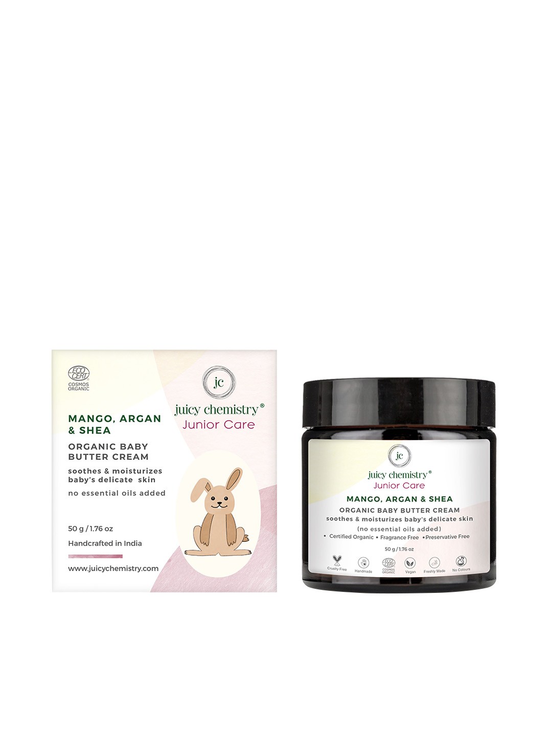 

Juicy Chemistry Mango, Argan and Shea Butter Baby Cream, White