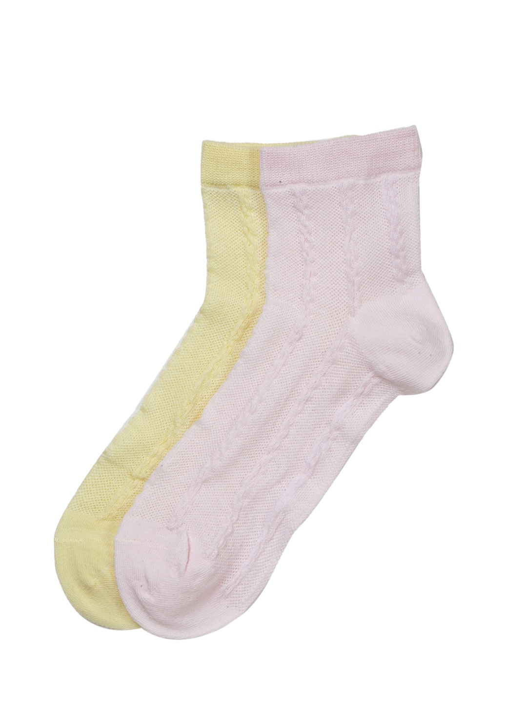 

J Style Women Pack of 2 Solid Above Ankle-Length Socks, Pink