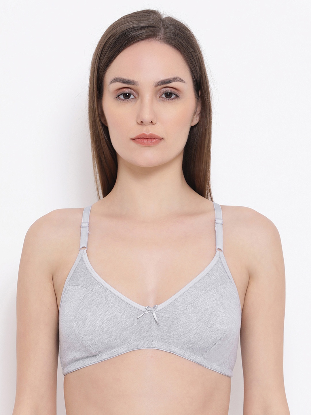 

Clovia Grey Solid Non-Wired Non Padded Everyday Bra BR0925P0132B