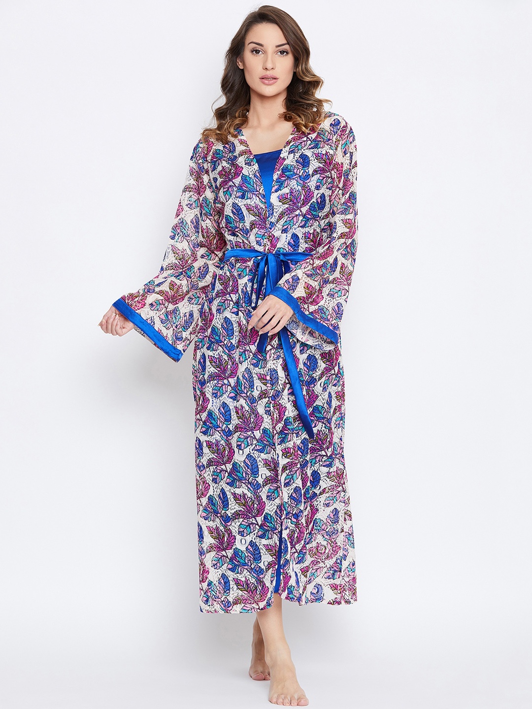 

The Kaftan Company Multicoloured Printed Nightdress, Multi