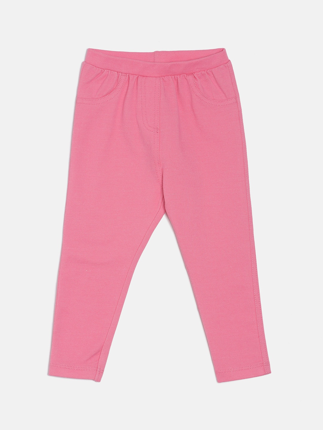 

MINI KLUB Girls Pink Solid Jeggings