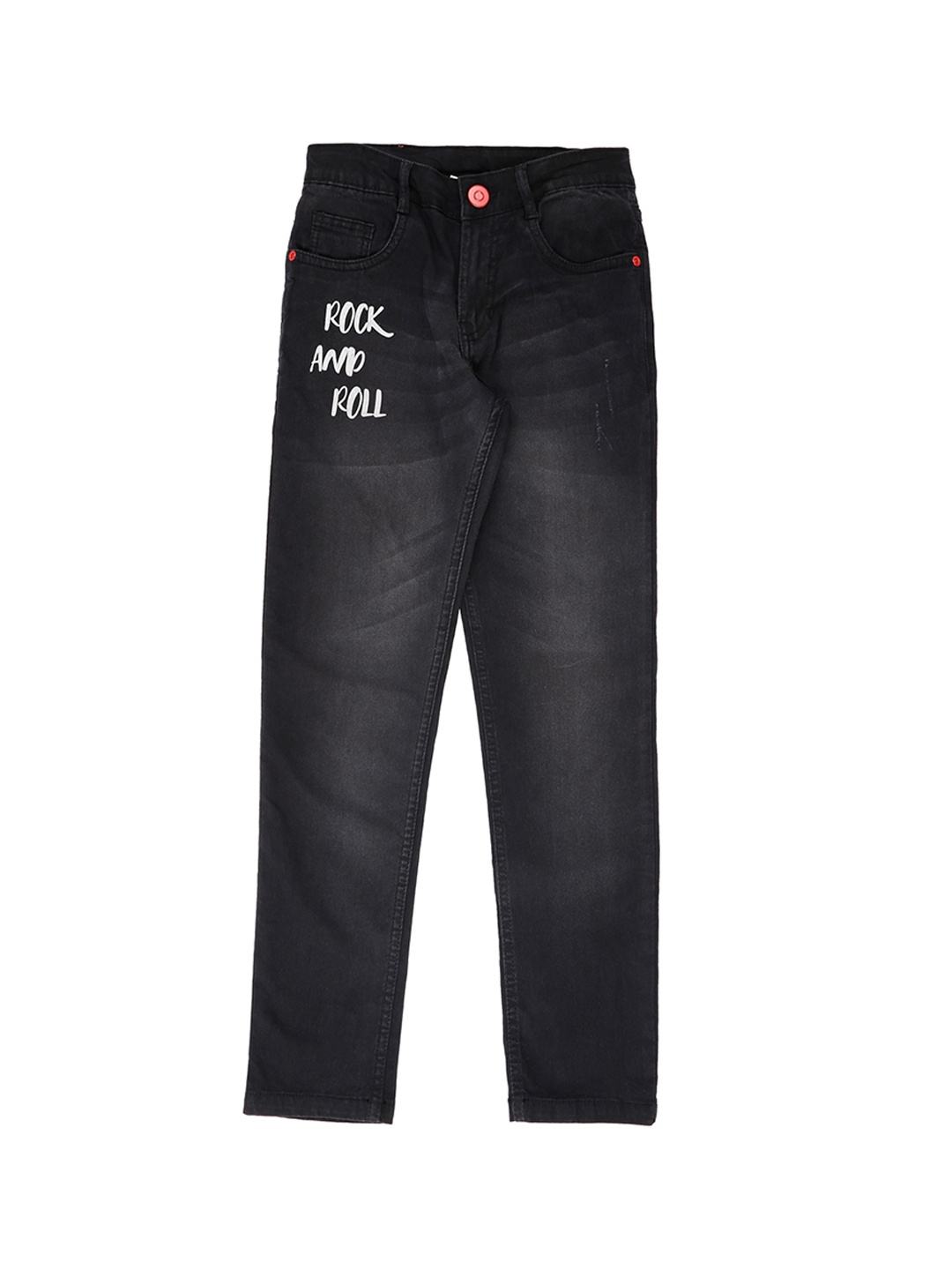 

Pantaloons Junior Boys Black Tapered Fit High-Rise Clean Look Stretchable Jeans