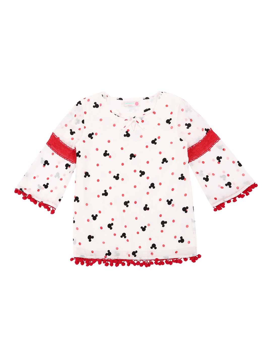 

Pantaloons Junior Girls White Printed Top