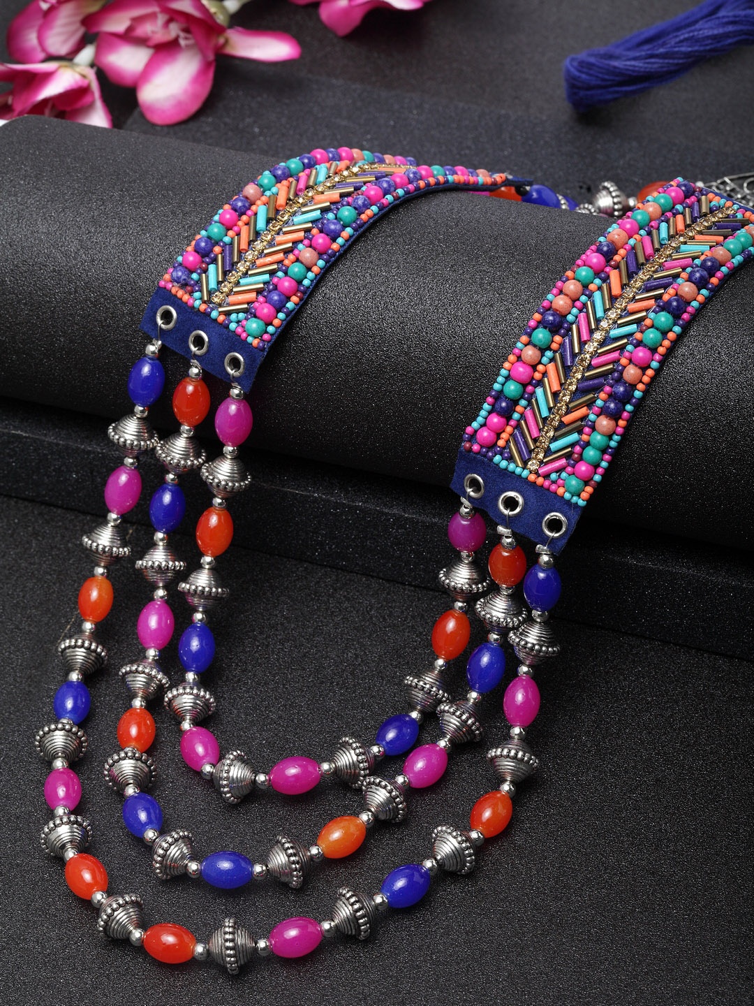 

Moedbuille Silver-Plated Beaded Necklace
